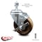 Service Caster 4 Inch High Temp Phenolic Wheel Swivel 1/2 Inch Threaded Stem Caster with Brake SCC-TS20S414-PHSHT-TLB-121315 - alternate 2